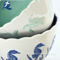 Factory Directly Sale Creative Printed Ceramic Snack Bowl